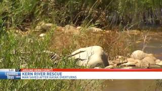 Man rescued from Kern River after kayak flips