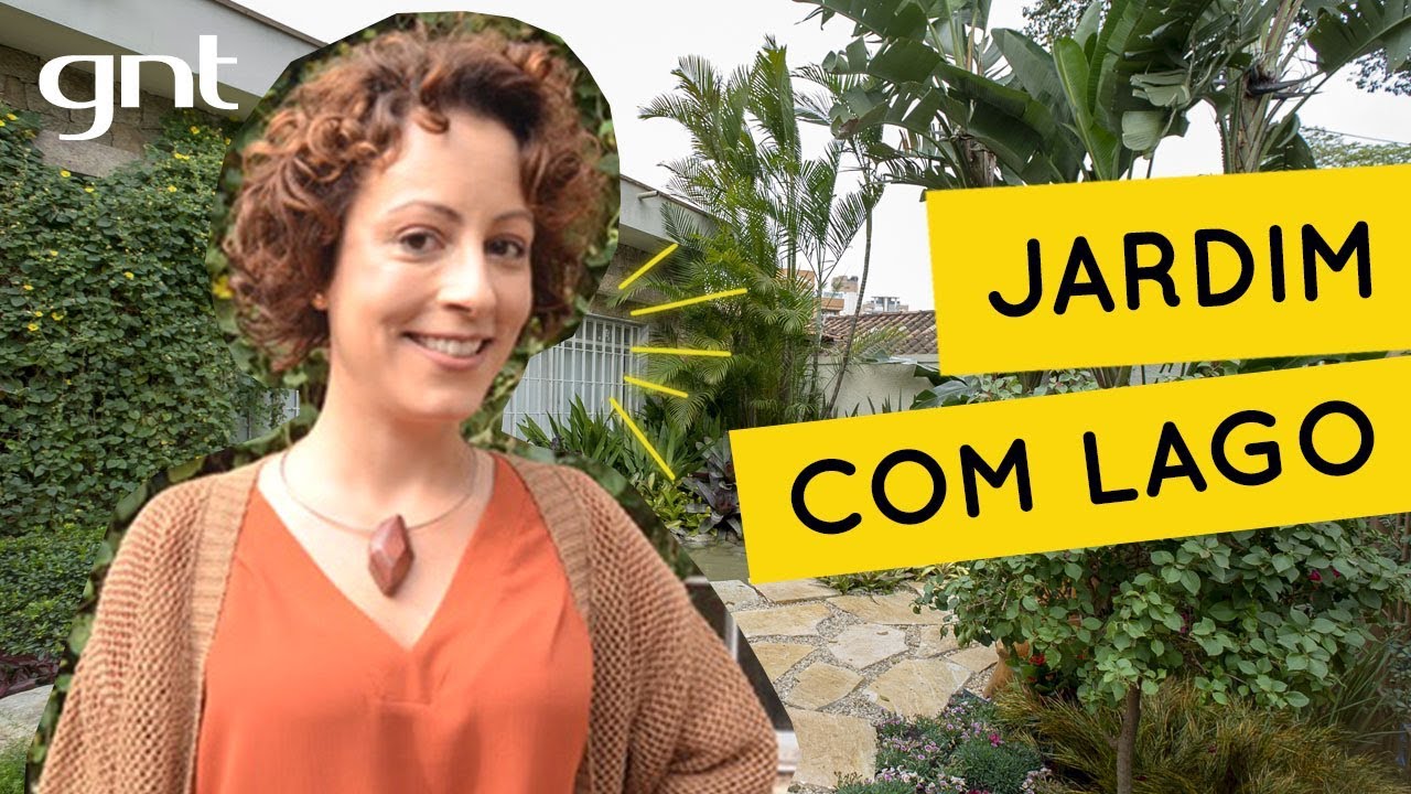Jardim com lago em uma casa com sete pessoas | Jardinagem | Carol Costa