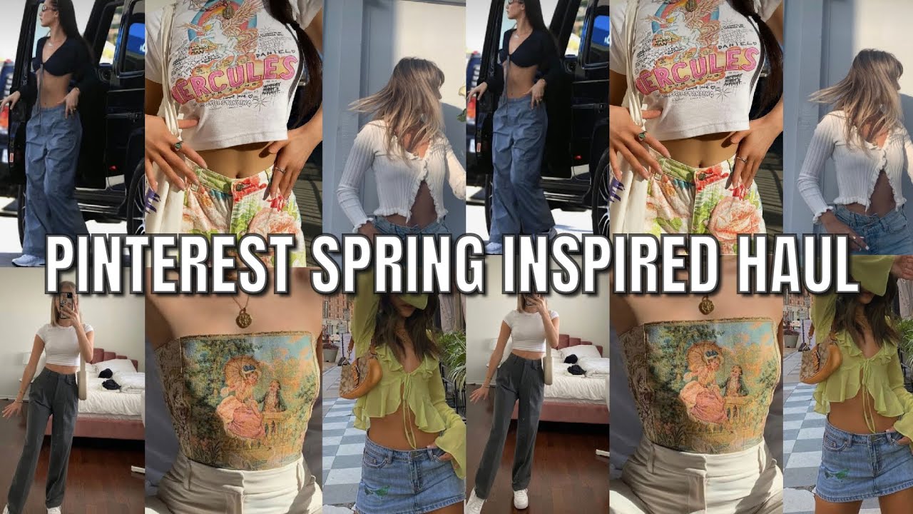 spring tryon clothing haul *PINTEREST INSPIRED* - YouTube