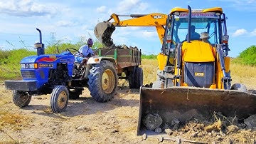 Eicher 551 new model 2020 fully loaded sand by JCB 3DX machine