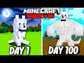 I Survived 100 Days as a WOLF in HARDCORE Minecraft... Minecraft Hardcore 100 Days