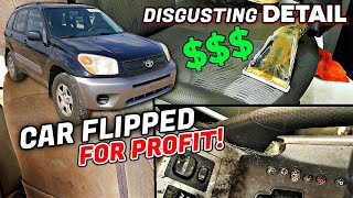 Flipping This $3500 Toyota Rav4 For Profit $$$! Disgusting Smoker's Car Detailing Restoration