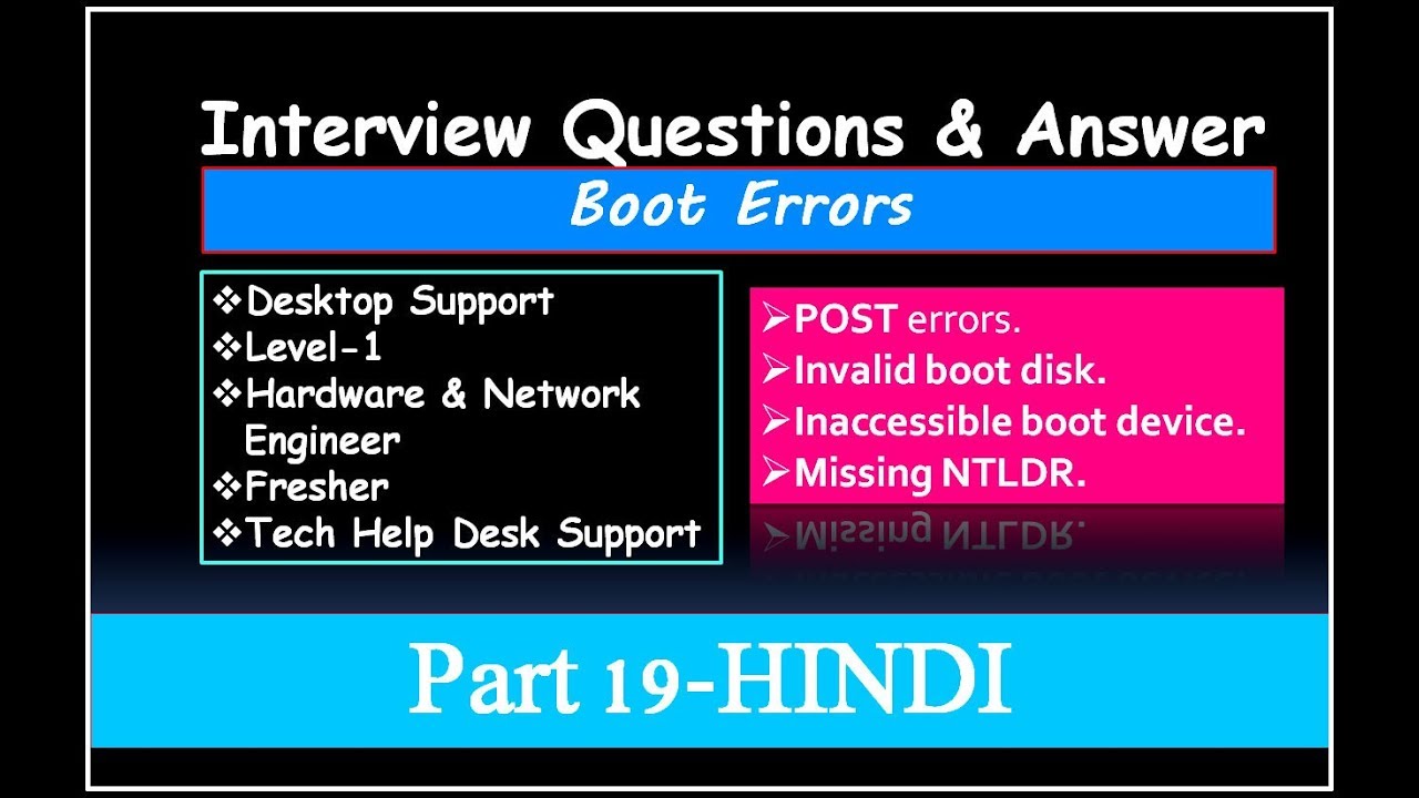 Desktop Support Interview Questions Monte