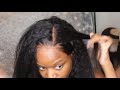 Natural wig | Wearing wig with no baby hairs | Melted lace with Got2be | Kinky straight closure wig