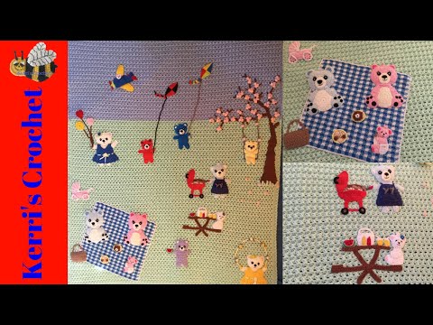 Teddy Bears Picnic Baby Blanket Crochet Tutorial