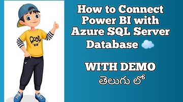 7) How to Connect Power BI with Azure SQL Database in Telugu | Power BI Telugu | Azure SQL Database