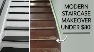 Entryway Remodel | Easy DIY Stairs Makeover Under $80!