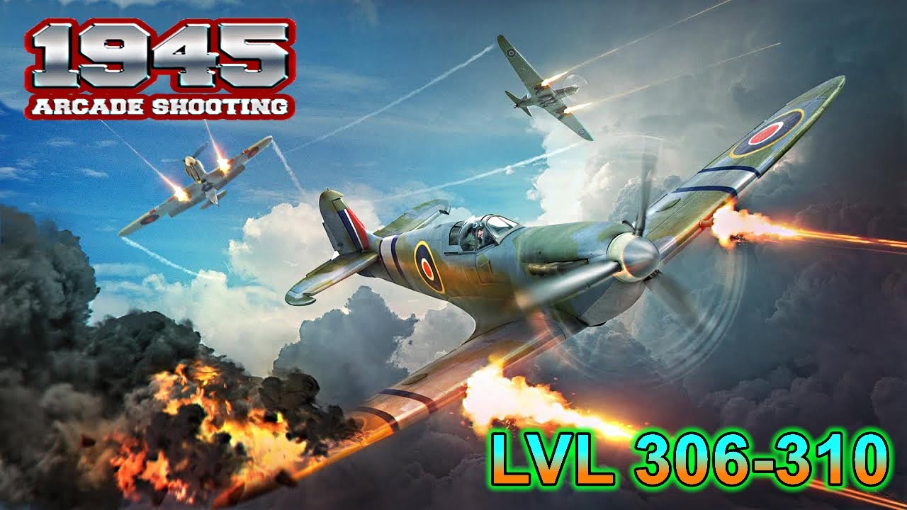 🚀🚀 1945 Air Force Arcade Shooter games / New Update / LVL 306 - 310 / Gameplay (Android, iOS) 🚀