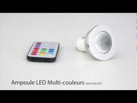 Ampoule LED multi-couleurs avec télécommande (GU10 & E27) by LiveDeco