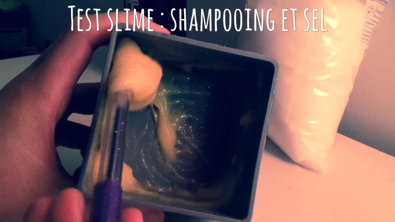 TEST: Slime avec du shampooing et du sel!!! - YouTube