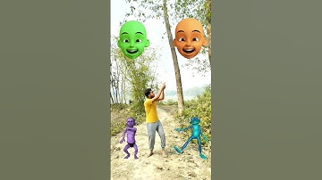 Upin ipin head to dancing frog,, joker,, spiderman, Sirenhead - funny magic vfx#shorts