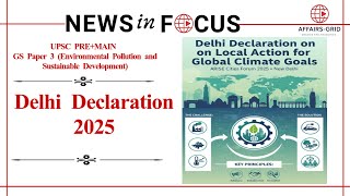 Delhi Declaration on Local Action for Global Climate Goals | Empowering Cities for a Greener Future
