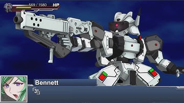 [ENG Sub]Super Robot Wars DD - Grafdin(Bennett Custom) Attacks | スーパーロボット大戦DD - グラフディン（ベネット機） 全武装