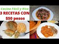 MENÚ SEMANAL ECONÓMICO CON $50 PESOS /LAS MEJORES 3 RECETAS @Yessy Recetas y Mas    #like #2