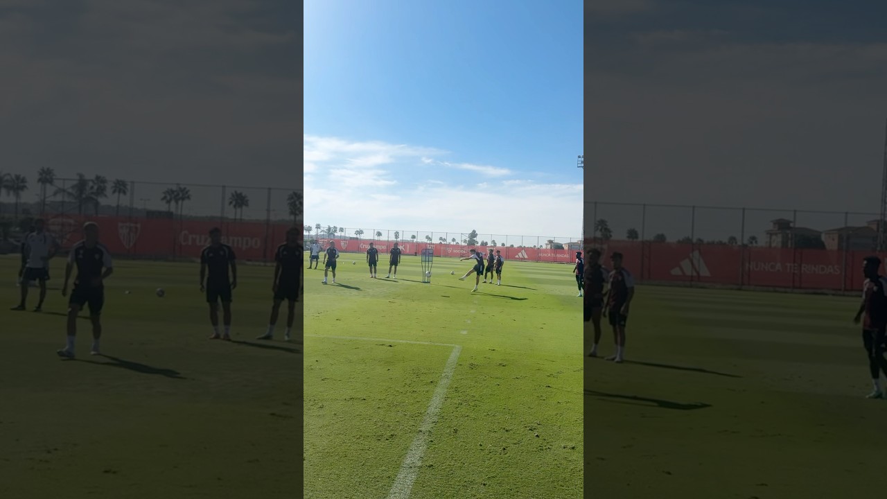 🚀 ¡Acaba la jugada Rubén! 😮‍💨 #training #sevillafc #shorts #shots