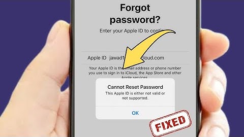 How to Fix Cannot Reset Password This Apple ID is either not Valid or Not Supported