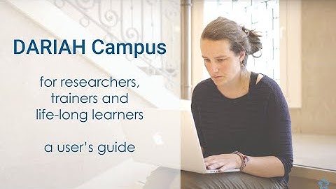 DARIAH-Campus for researchers, trainers and life-long learners |  a user