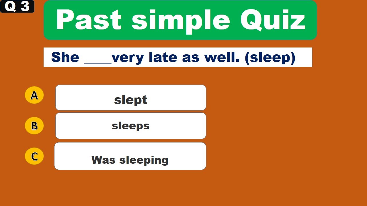 Simple quiz past English Test