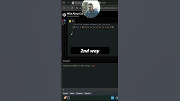 Find largest element from an array #javascript #javascriptarrays #coding  #dsa