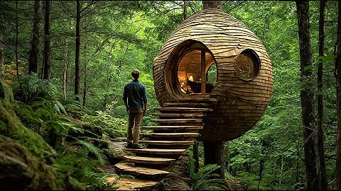 Surviving Alone in the Rainforest | Building a Jungle Shelter with Vines on Ancient Trees