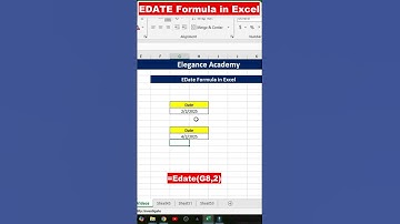EDate Formula in Excel🔥 #excel #msexcel #eleganceacademy #edate