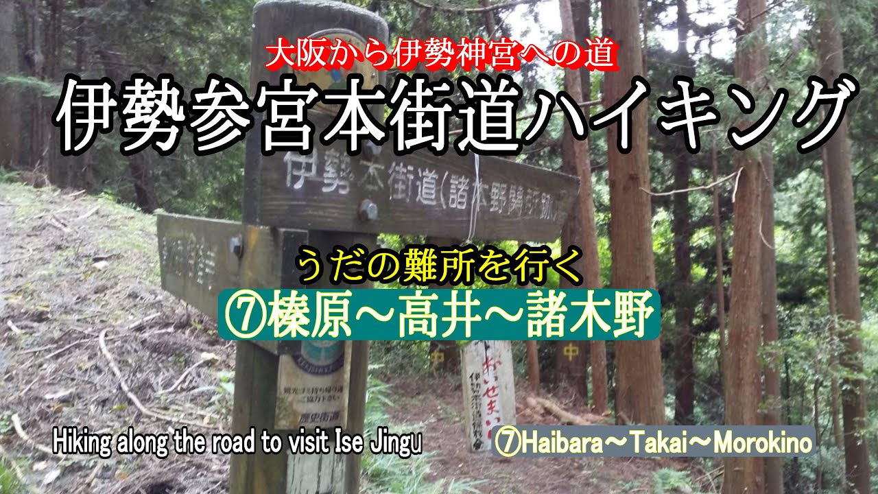 伊勢参宮本街道ハイキング第7回　榛原駅～高井～諸木野【とある会社の歩こー会】＃77　2024.8　Hiking along the road to visit Ise Jingu⑦