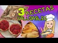 🍯 RECETAS SALUDABLES 🥚BIZCOCHO FIT🥧 MERMELADA de FRESA CASERA 🍓MANZANA CON CANELA🍏