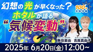 【気候変動番組】100年天気予報〜幻想の光が早くなった？ホタルが語る“気候変動”〜/2025年6月20日(金)12:00~/魚住茉由・吉良真由子
