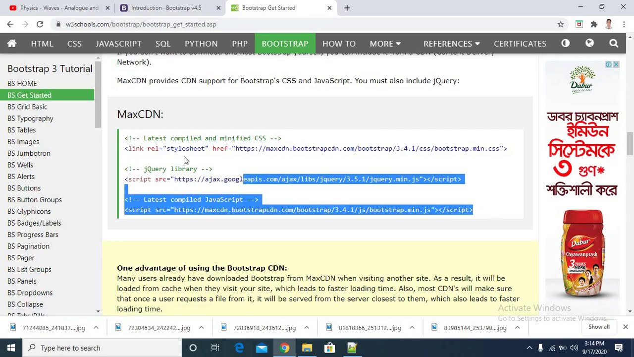 Bootstrap tutorial in bangla alert - YouTube