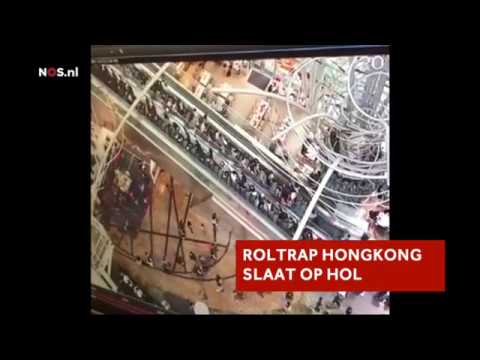Roltrap wordt opholtrap in Hongkong, bijna twintig gewonden