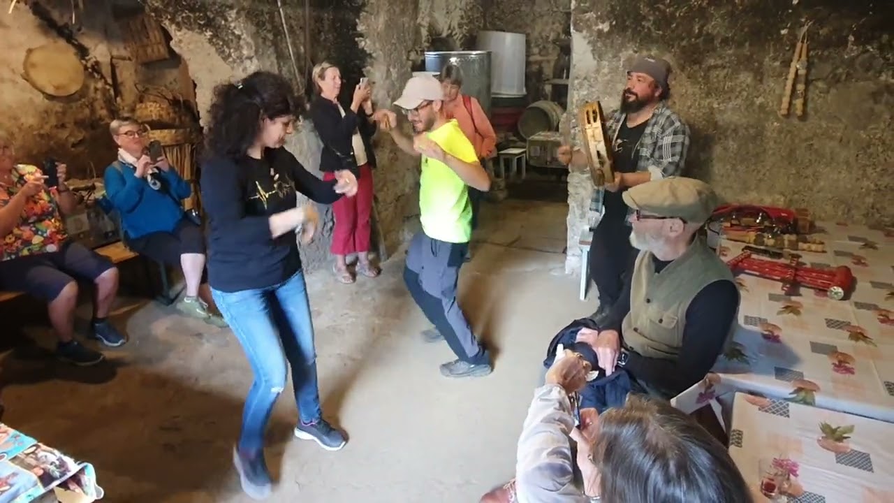 Tammurriata dance in Tramonti along walk About Italy tour - Amalfi Coast