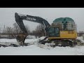 John Deere 350D LC Excavator Digging A Hole #excavator