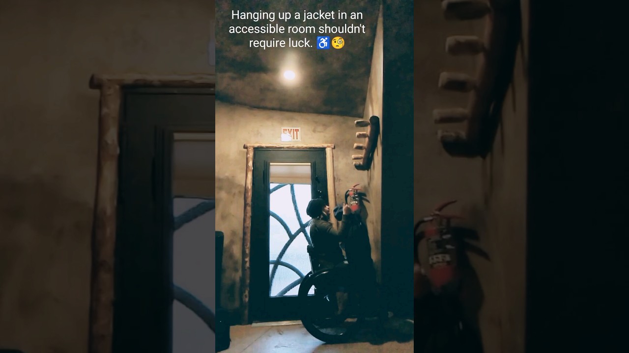 Wheelchair Girl Baffled by this Lodging's New "Accessible" Set Up.