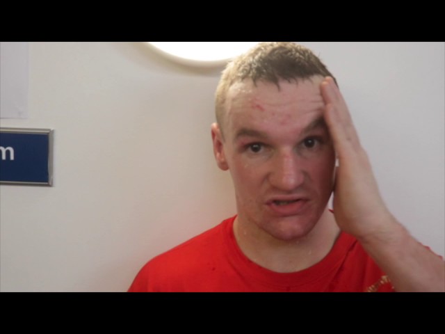 INTRODUCING THE MUMMYS BOY'- SEAN McGLINCHEY TO THE iFL TV VIEWERS IN BELFAST **POST FIGHT** class=