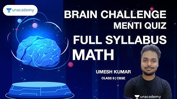 Mathematics Full Syllabus | Menti Quiz | Class 9 | CBSE | Umesh Kumar Sir | Unacademy Live Quiz