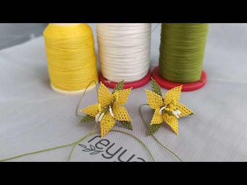 MODEL 11. MİS KOKULU LİMON ÇİÇEĞİ YAPIMI 🍋🍋🍋/ needle lace 🍋🍋🍋