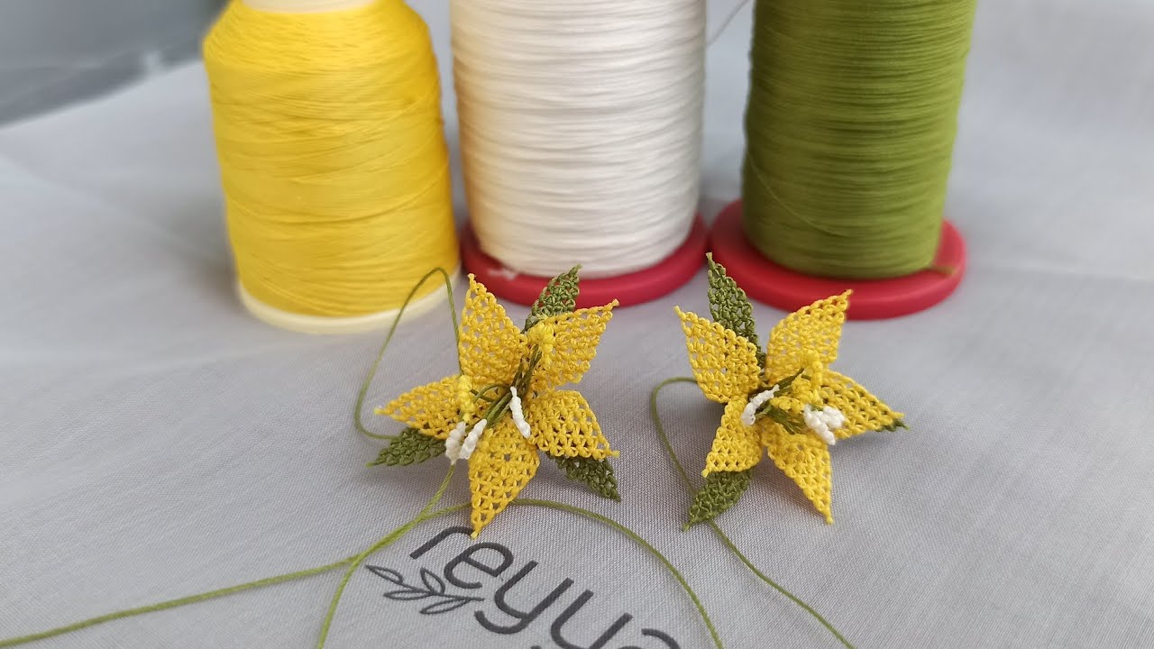 MODEL 11. MİS KOKULU LİMON ÇİÇEĞİ YAPIMI 🍋🍋🍋/ needle lace 🍋🍋🍋