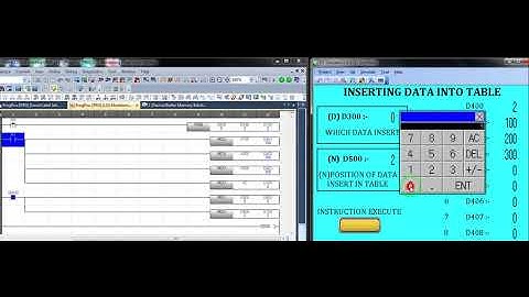 DATA INSERT INTO DATA TABLE IN MITSUBISHI PLC
