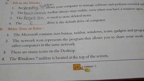 Computer class 3 chapter 3 true and false