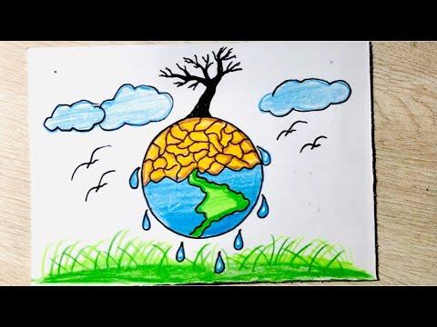 How to Draw save water creative drawing - YouTube