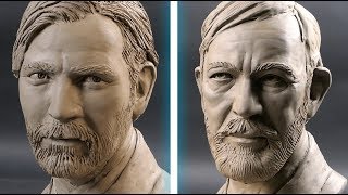 Turning Obi-Wan into Ben Kenobi - Sculpture Timelapse