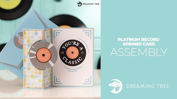 SVG File - Platinum Record Spinner Card - Assembly Tutorial (For Cricut, Silhouette, and ScanNCut)