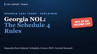 Georgia Net Operating Loss Explained: Schedule 4 Rules (2026)