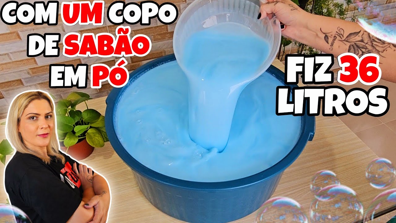 COM 1 COPO DE SABÃO EM PÓ E POUCOS INGREDIENTES FIZ MAIS DE 30 LITROS DE SABÃO PERFUMADO SEM SODA !😱
