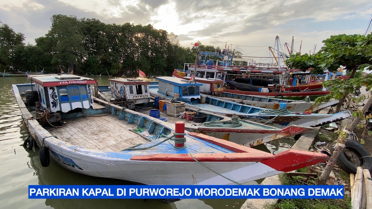 PARKIRAN KAPAL DI PURWOREJO MORODEMAK KECAMATAN BONANG KABUPATEN DEMAK JAWA TENGAH 