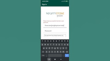 MIGHTYSTONE GRANITE Financier: How to reset password?