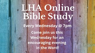 Wednesday Bible Study 4/10/24