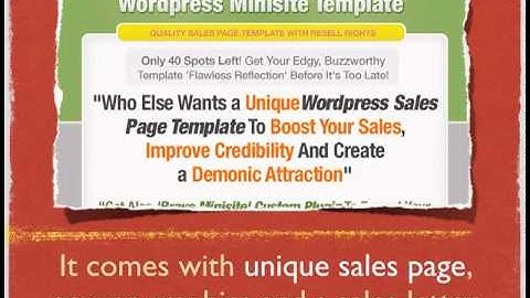 Free Wordpress Sales Page Template 