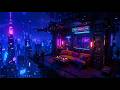 Cyberpunk Rainy Balcony | City Lights at Night | Ambient Relaxation &amp; Deep Sleep | 4K [8 HOURS]