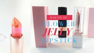 054. Making of Flower jelly lipstick DIY easy lipstick making how to for beginners